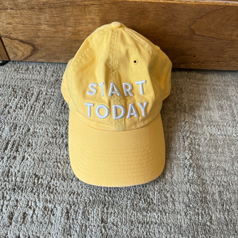 Yellow 'Start Today' Women's Cap